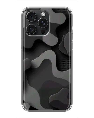 Чехол для iPhone 16 Pro Max с картинкой «Темный абстрактный камуфляж»