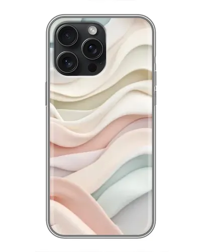 Чехол для iPhone 16 Pro Max с картинкой «Пастельные нежные волны»