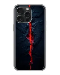 Чехол для iPhone 16 Pro Max с картинкой «Kрасная лавовая трещина»