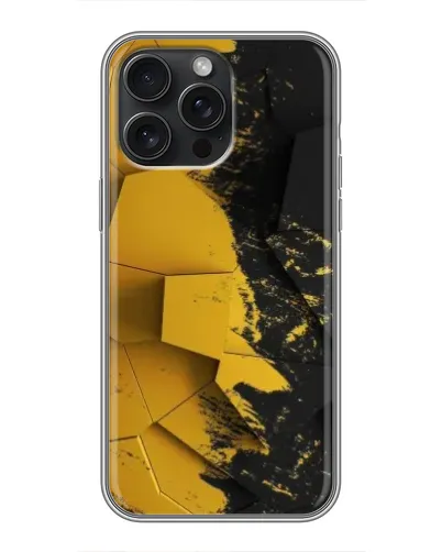 Чехол для iPhone 16 Pro Max с картинкой «Золотые осколки геометрии»