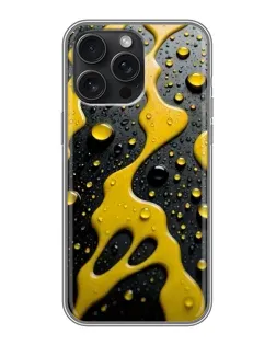 Чехол для iPhone 16 Pro Max с картинкой «Жидкое желтое золото»