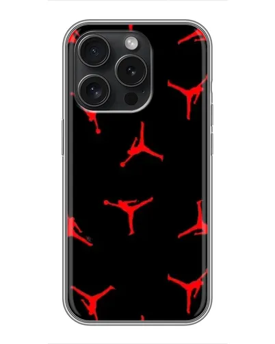 Чохол для iPhone 16 Pro з картинкою «Jordan Red Pattern» Чохол для iPhone 16 Pro з картинкою «Jordan Red Pattern»