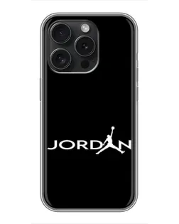 Чохол для iPhone 16 Pro з картинкою «Jordan White Logo»