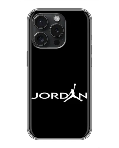 Чохол для iPhone 16 Pro з картинкою «Jordan White Logo» Чохол для iPhone 16 Pro з картинкою «Jordan White Logo»