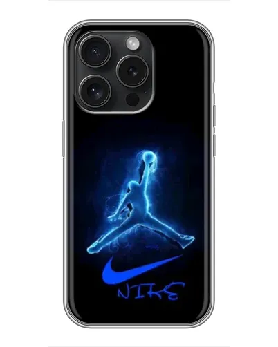 Чохол для iPhone 16 Pro з картинкою «Jordan Neon Blue» Чохол для iPhone 16 Pro з картинкою «Jordan Neon Blue»
