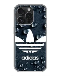 Чохол для iPhone 16 Pro з картинкою «Adidas Trefoil Blue» Чохол для iPhone 16 Pro з картинкою «Adidas Trefoil Blue»