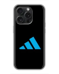 Чохол для iPhone 16 Pro з картинкою «Adidas Cyan Logo» Чохол для iPhone 16 Pro з картинкою «Adidas Cyan Logo»