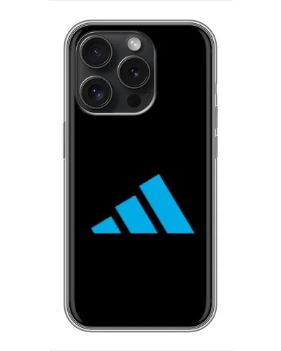 Чохол для iPhone 16 Pro з картинкою «Adidas Cyan Logo»