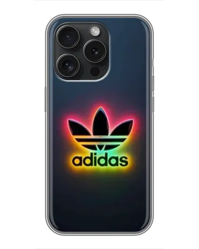 Чохол для iPhone 16 Pro з картинкою «Неоновий Adidas»