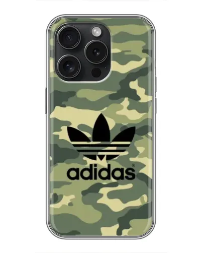 Чохол для iPhone 16 Pro з картинкою «Мілітарі стиль Adidas»