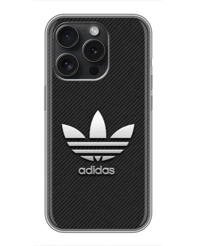 Чохол для iPhone 16 Pro з картинкою «Adidas Карбонова текстура»