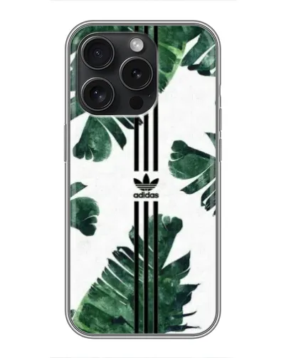 Чохол для iPhone 16 Pro з картинкою «Пальмове листя адідас»