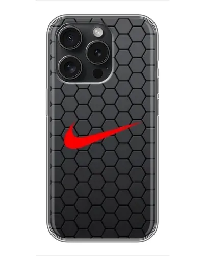 Чехол для iPhone 16 Pro с картинкой «Nike — карбоновая сетка» Чехол для iPhone 16 Pro с картинкой «Nike — карбоновая сетка»