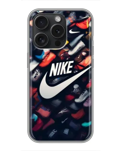 Чехол для iPhone 16 Pro с картинкой «Коллекция кроссовок Nike» Чехол для iPhone 16 Pro с картинкой «Коллекция кроссовок Nike»