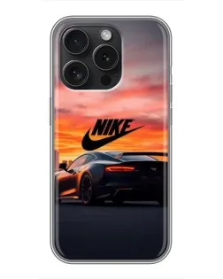 Чехол для iPhone 16 Pro с картинкой «Nike и суперкар»