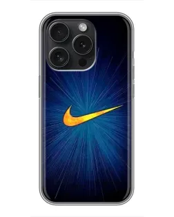 Чохол для iPhone 16 Pro з картинкою «Синій пульс Nike» Чохол для iPhone 16 Pro з картинкою «Синій пульс Nike»