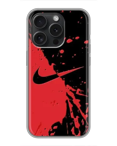 Чохол для iPhone 16 Pro з картинкою «Червоні бризки Nike» Чохол для iPhone 16 Pro з картинкою «Червоні бризки Nike»