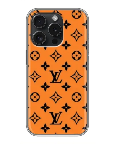 Чехол для iPhone 16 Pro с картинкой «Оранжевый стиль LV» Чехол для iPhone 16 Pro с картинкой «Оранжевый стиль LV»