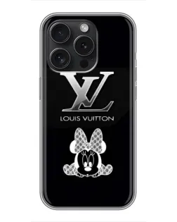 Чехол для iPhone 16 Pro с картинкой «LV и Минни Маус»