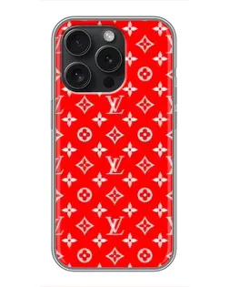 Чехол для iPhone 16 Pro с картинкой «Яркий паттерн LV»