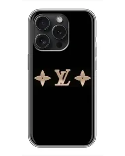 Чехол для iPhone 16 Pro с картинкой «Louis Vuitton — минимализм»
