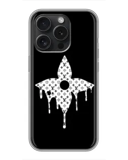 Чехол для iPhone 16 Pro с картинкой «Цветочная монограмма»