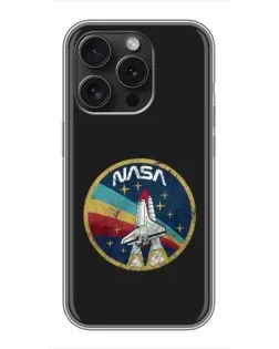 Чехол для iPhone 16 Pro с картинкой «NASA — эмблема миссии» Чехол для iPhone 16 Pro с картинкой «NASA — эмблема миссии»