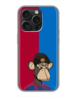 Чохол для iPhone 16 Pro з картинкою «Bored Ape — фанат Барси» Чохол для iPhone 16 Pro з картинкою «Bored Ape — фанат Барси»