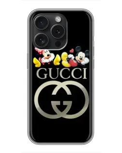 Чохол для iPhone 16 Pro з картинкою «Gucci — герої Disney»