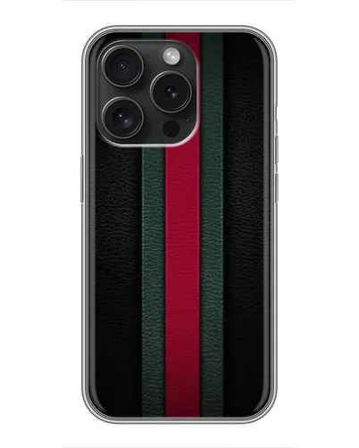 Чохол для iPhone 16 Pro з картинкою «Gucci — неонова лінія»