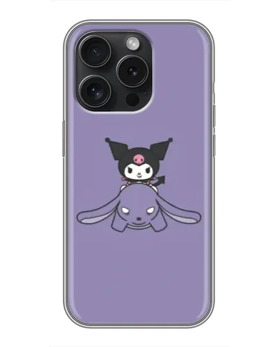 Чохол для iPhone 16 Pro з картинкою «Kuromi на ліловому фоні» Чохол для iPhone 16 Pro з картинкою «Kuromi на ліловому фоні»
