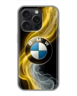 Чохол для iPhone 16 Pro з картинкою «Золотистий дим BMW» Чохол для iPhone 16 Pro з картинкою «Золотистий дим BMW»