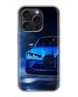 Чохол для iPhone 16 Pro з картинкою «Блакитна BMW M4» Чохол для iPhone 16 Pro з картинкою «Блакитна BMW M4»