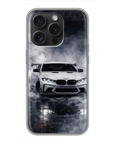 Чохол для iPhone 16 Pro з картинкою «BMW крізь туман»