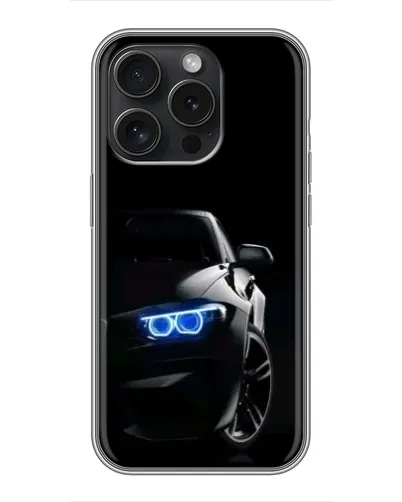 Чехол для iPhone 16 Pro с картинкой «BMW — ночной взгляд» Чехол для iPhone 16 Pro с картинкой «BMW — ночной взгляд»