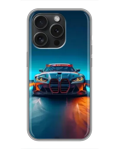 Чехол для iPhone 16 Pro с картинкой «BMW — огни неона» Чехол для iPhone 16 Pro с картинкой «BMW — огни неона»