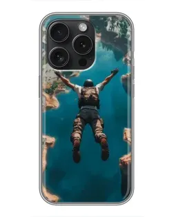 Чехол для iPhone 16 Pro с картинкой «PUBG — свободное падение»