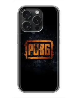 Чехол для iPhone 16 Pro с картинкой «PUBG — золотой логотип»