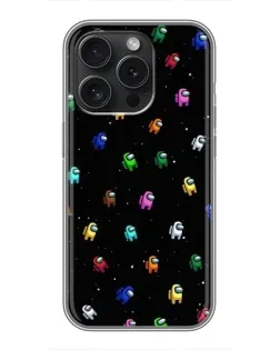 Чехол для iPhone 16 Pro с картинкой «Экипаж Among Us» Чехол для iPhone 16 Pro с картинкой «Экипаж Among Us»