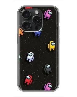 Чехол для iPhone 16 Pro с картинкой «Космический паттерн Among Us» Чехол для iPhone 16 Pro с картинкой «Космический паттерн Among Us»