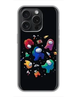 Чехол для iPhone 16 Pro с картинкой «Among Us космос»