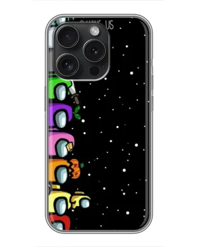 Чехол для iPhone 16 Pro с картинкой «Команда Among Us»