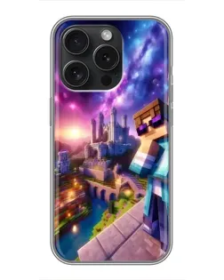 Чехол для iPhone 16 Pro с картинкой «Стив и космос» Чехол для iPhone 16 Pro с картинкой «Стив и космос»