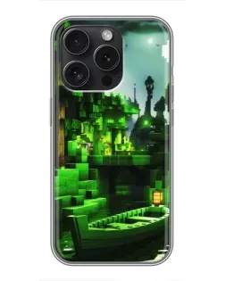 Чехол для iPhone 16 Pro с картинкой «Minecraft лесной пейзаж» Чехол для iPhone 16 Pro с картинкой «Minecraft лесной пейзаж»