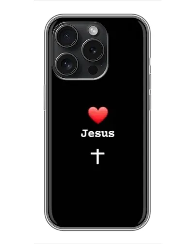 Чехол для iPhone 16 Pro с картинкой «Сердце - Jesus» Чехол для iPhone 16 Pro с картинкой «Сердце - Jesus»