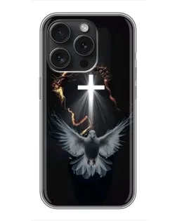 Чехол для iPhone 16 Pro с картинкой «Голубь и Свет»