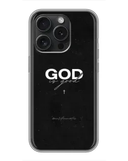 Чехол для iPhone 16 Pro с картинкой «GOD — Бог над всем»