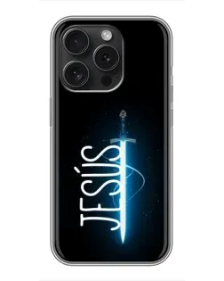 Чехол для iPhone 16 Pro с картинкой «Меч Духа Jesus»