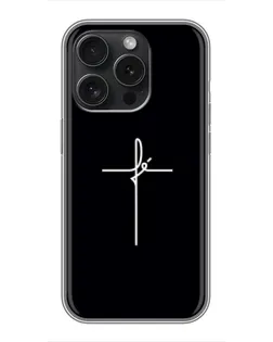 Чехол для iPhone 16 Pro с картинкой «Тонкий крест»