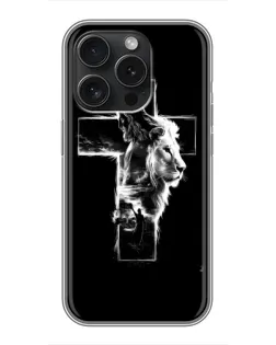 Чехол для iPhone 16 Pro с картинкой «Сияющий крест Jesus»